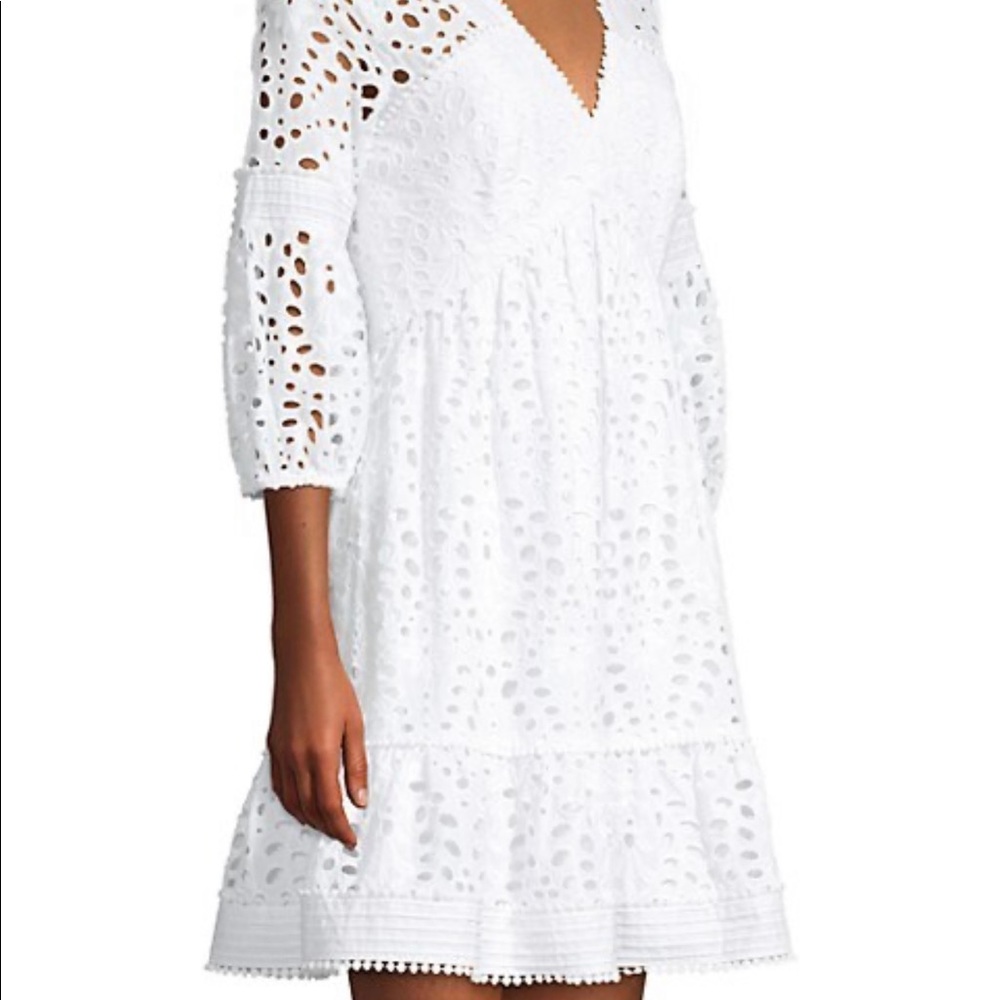Lily Pulitzer white cotton eyelet Lucinda dress in size 14.